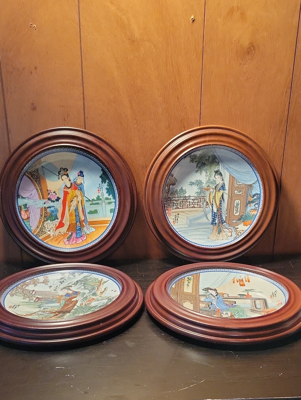 Vintage 4 Imperial Jingdezhen Asian Motif Collector Plates